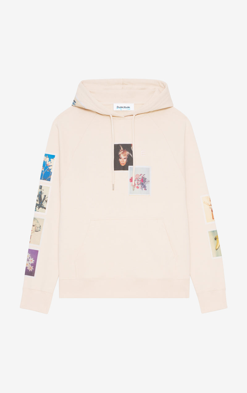 ETUDES STUDIO + ANDY WARHOL LOOSE HOODIE POLAROID BLUSH 1 ETUDES STUDIO + ANDY WARHOL LOOSE HOODIE POLAROID BLUSH 1