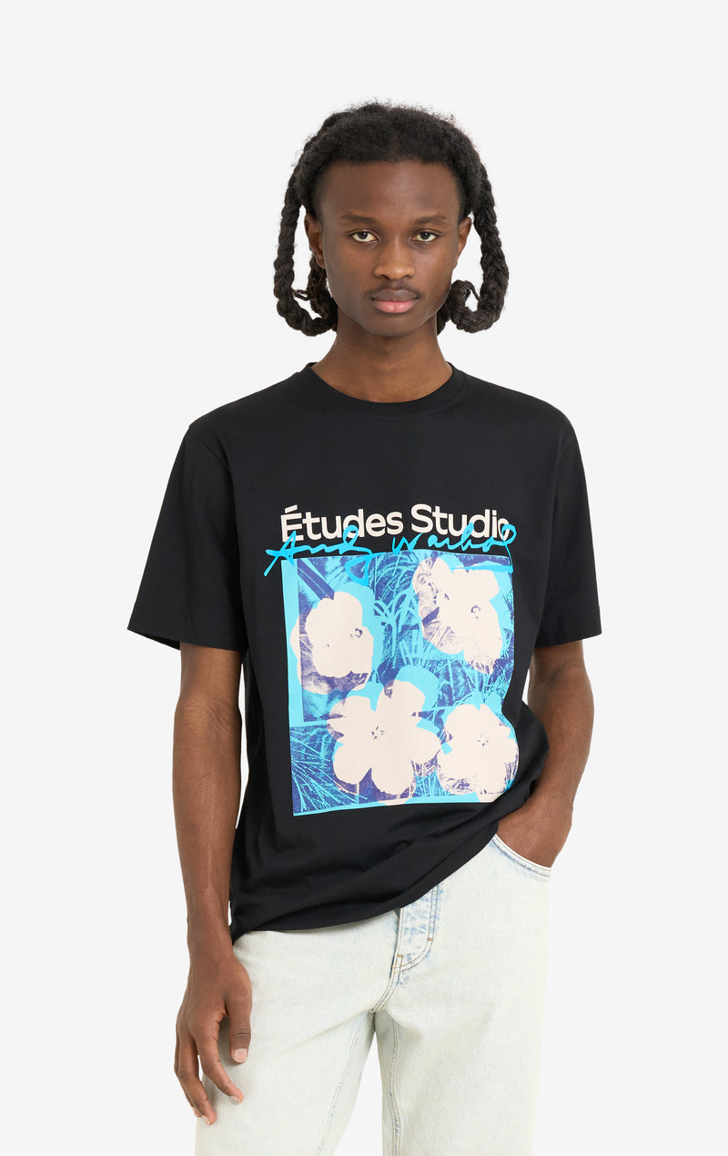 ETUDES STUDIO + ANDY WARHOL REGULAR T-SHIRT FLOWERS BLACK 3 ETUDES STUDIO + ANDY WARHOL REGULAR T-SHIRT FLOWERS BLACK 3