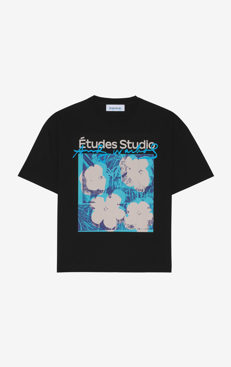 ETUDES STUDIO + ANDY WARHOL REGULAR T-SHIRT FLOWERS BLACK 1 ETUDES STUDIO + ANDY WARHOL REGULAR T-SHIRT FLOWERS BLACK 1