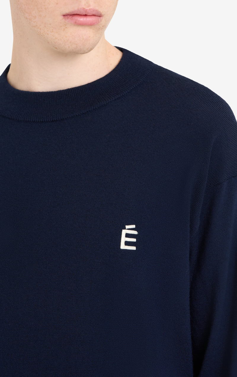 ETUDES STUDIO MERINO ROUNDNECK NAVY 4 ETUDES STUDIO MERINO ROUNDNECK NAVY 4