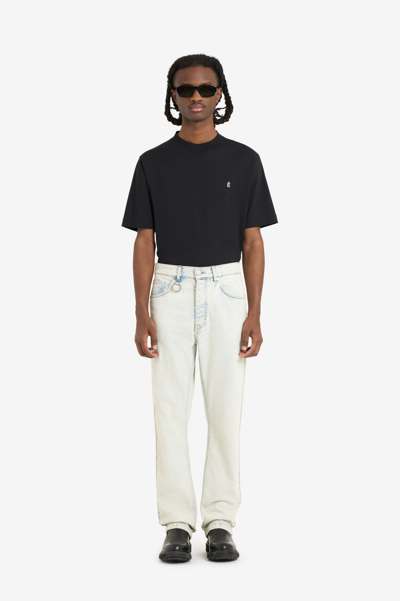 STRAIGHT LEG JEANS BLEACH BLUE 4 STRAIGHT LEG JEANS BLEACH BLUE 4
