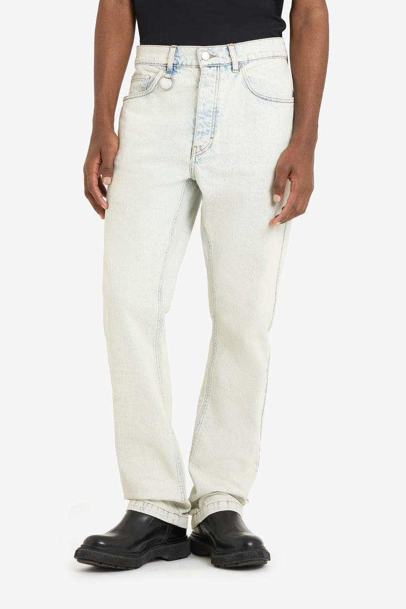 STRAIGHT LEG JEANS BLEACH BLUE 2 STRAIGHT LEG JEANS BLEACH BLUE 2