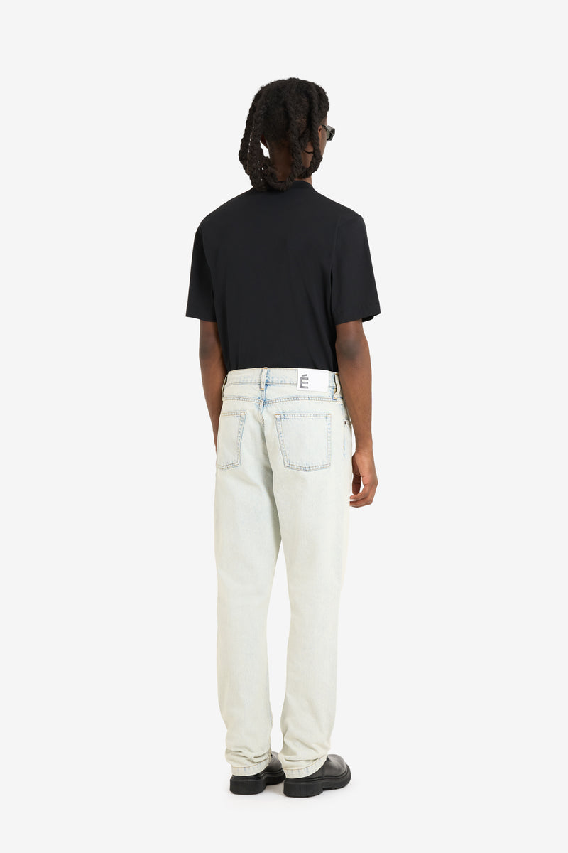 STRAIGHT LEG JEANS BLEACH BLUE 5 STRAIGHT LEG JEANS BLEACH BLUE 5