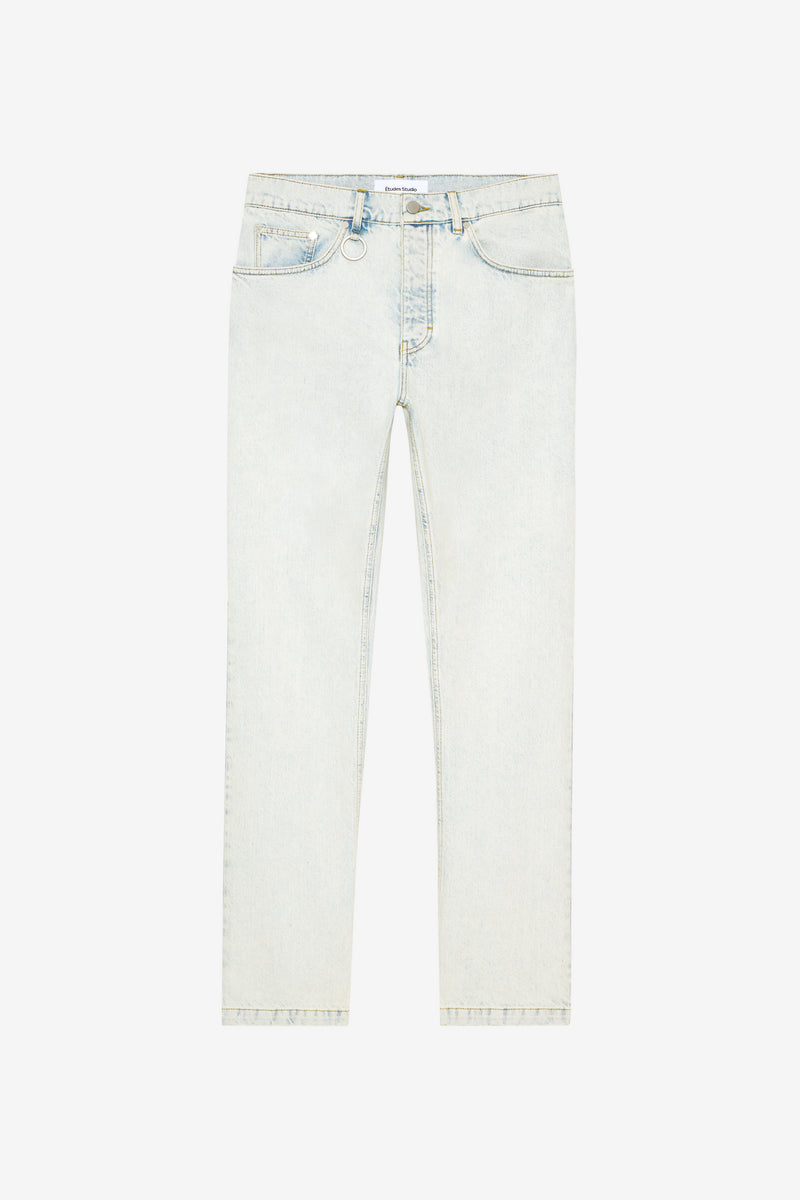 STRAIGHT LEG JEANS BLEACH BLUE 1 STRAIGHT LEG JEANS BLEACH BLUE 1