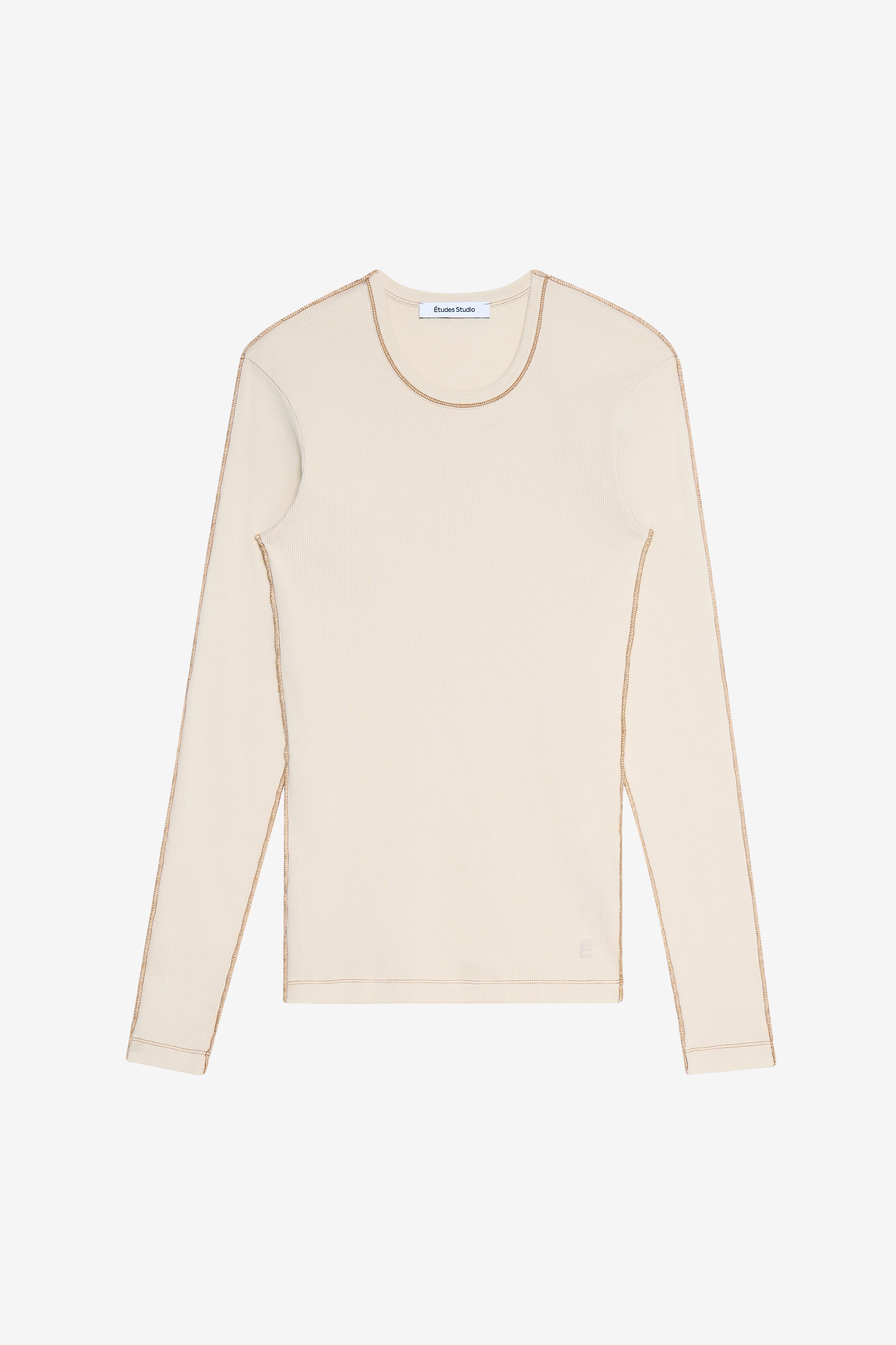RIB LONG SLEEVES T-SHIRT WASH CREAM | Études Studio