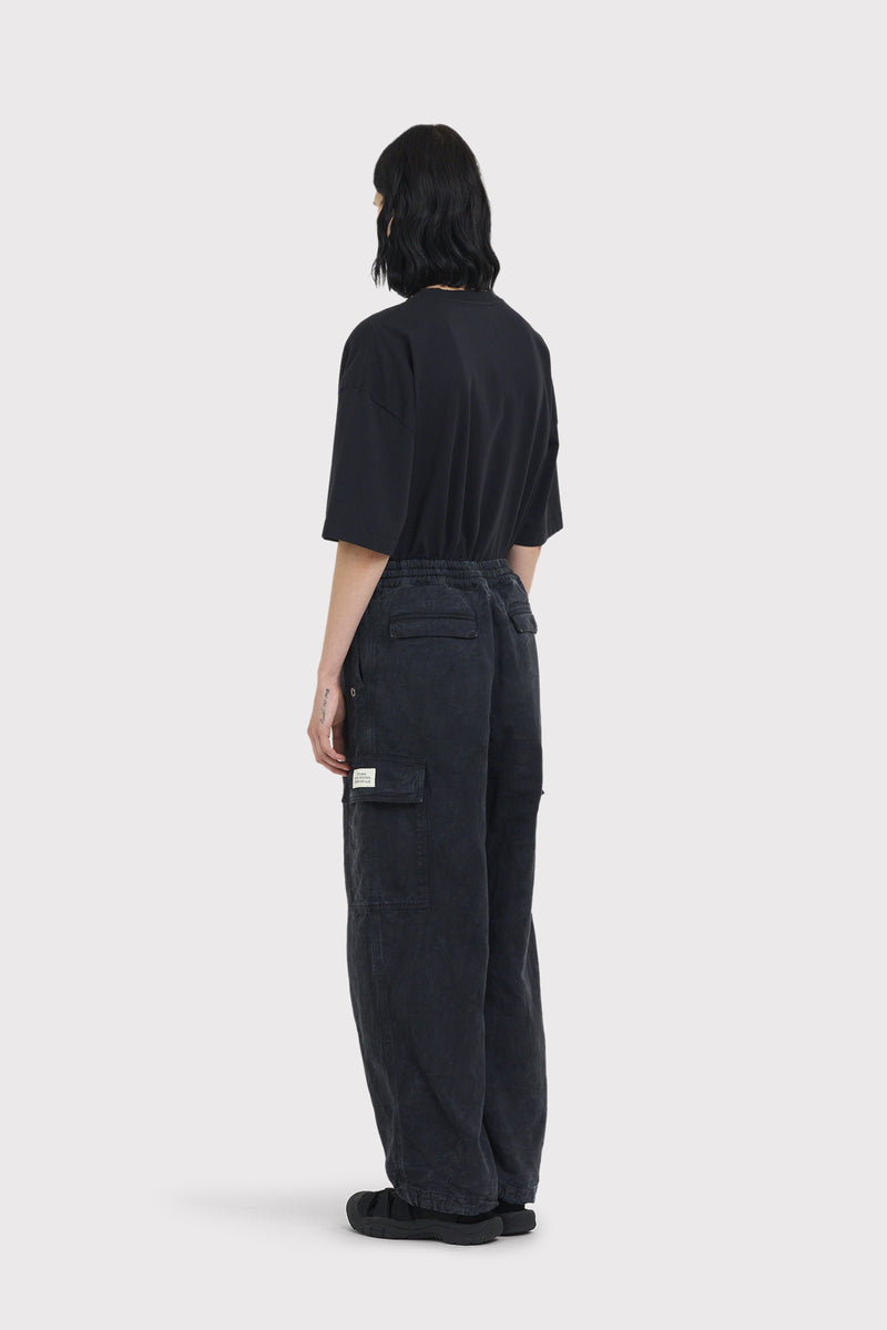 ÉTUDES FORUM CANVAS WRINKLED BLACK TROUSERS 4 ÉTUDES FORUM CANVAS WRINKLED BLACK TROUSERS 4