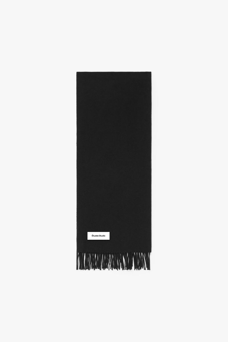 WOOL SCARF BLACK 1 WOOL SCARF BLACK 1