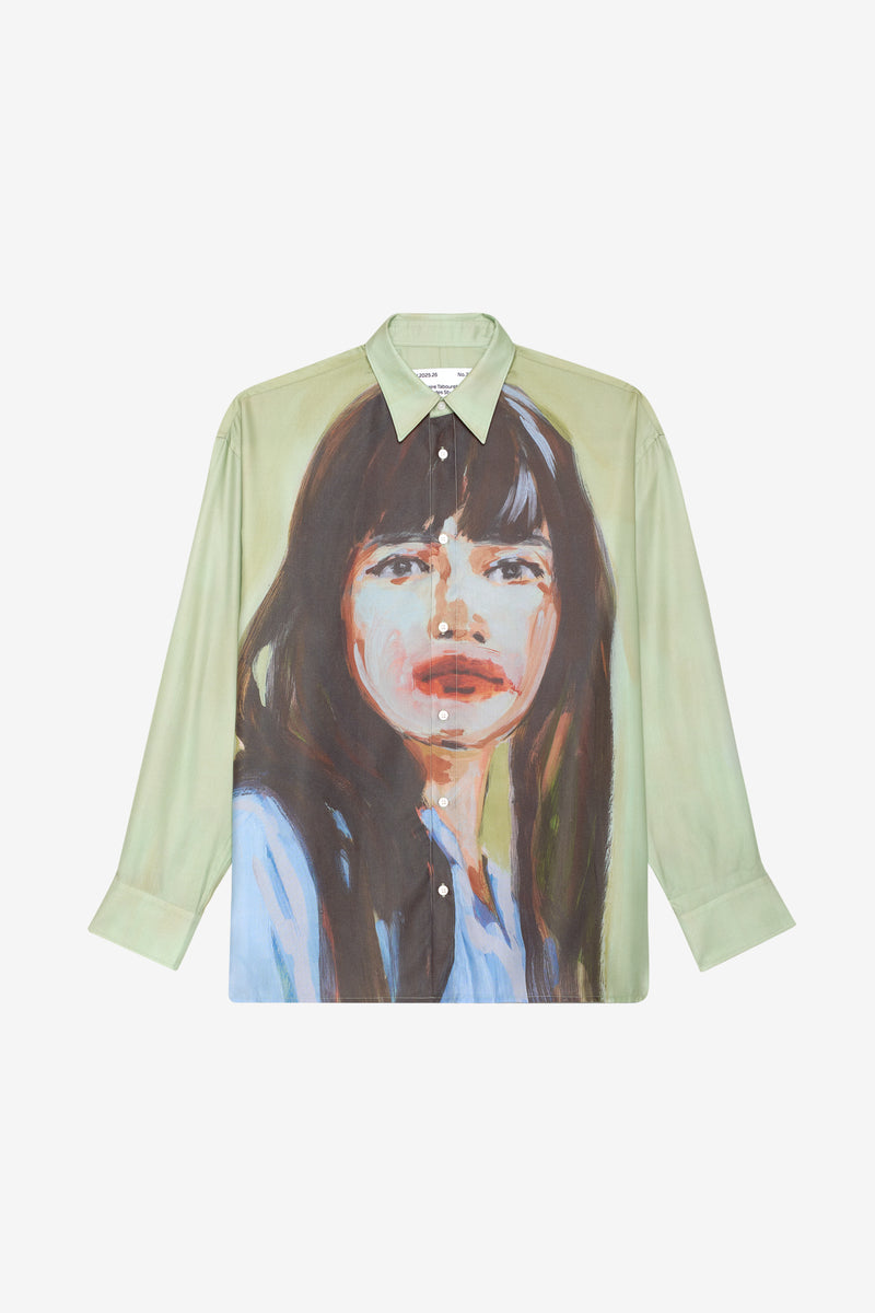 CLAIRE TABOURET + ETUDES STUDIO SHIRT GREEN 1 CLAIRE TABOURET + ETUDES STUDIO SHIRT GREEN 1