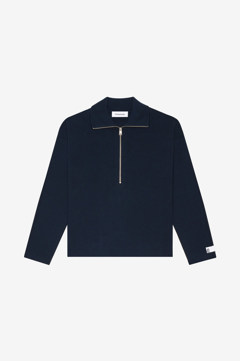 ETUDES STUDIO MILANO HALF ZIP NAVY 1 ETUDES STUDIO MILANO HALF ZIP NAVY 1