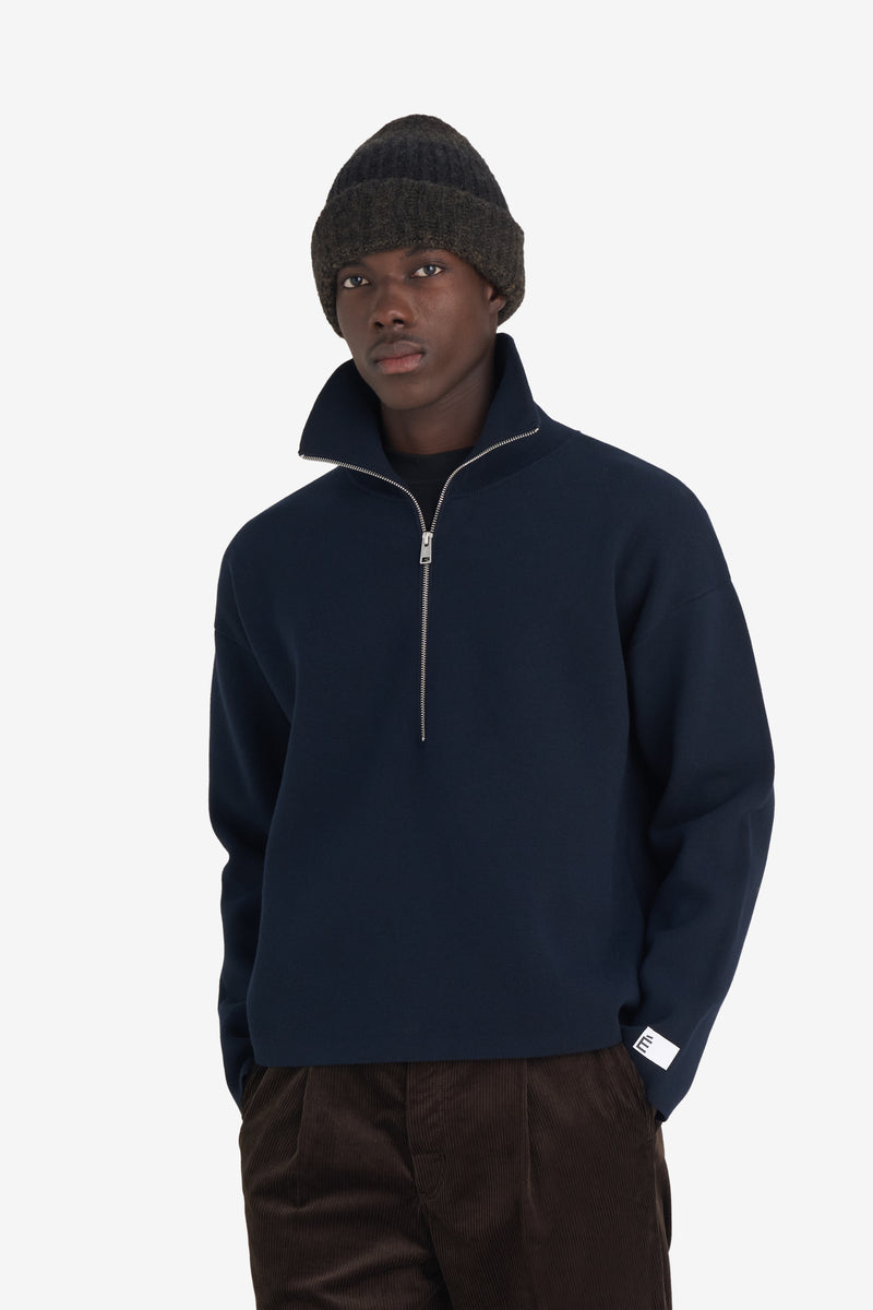 ETUDES STUDIO MILANO HALF ZIP NAVY 2 ETUDES STUDIO MILANO HALF ZIP NAVY 2