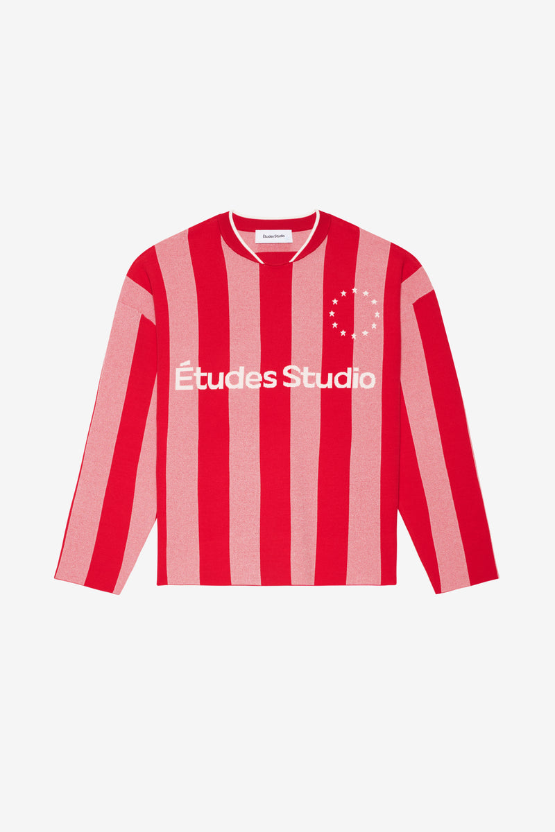 ETUDES STUDIO SOCCER LONG SLEEVE T-SHIRT STRIPED RED 1 ETUDES STUDIO SOCCER LONG SLEEVE T-SHIRT STRIPED RED 1
