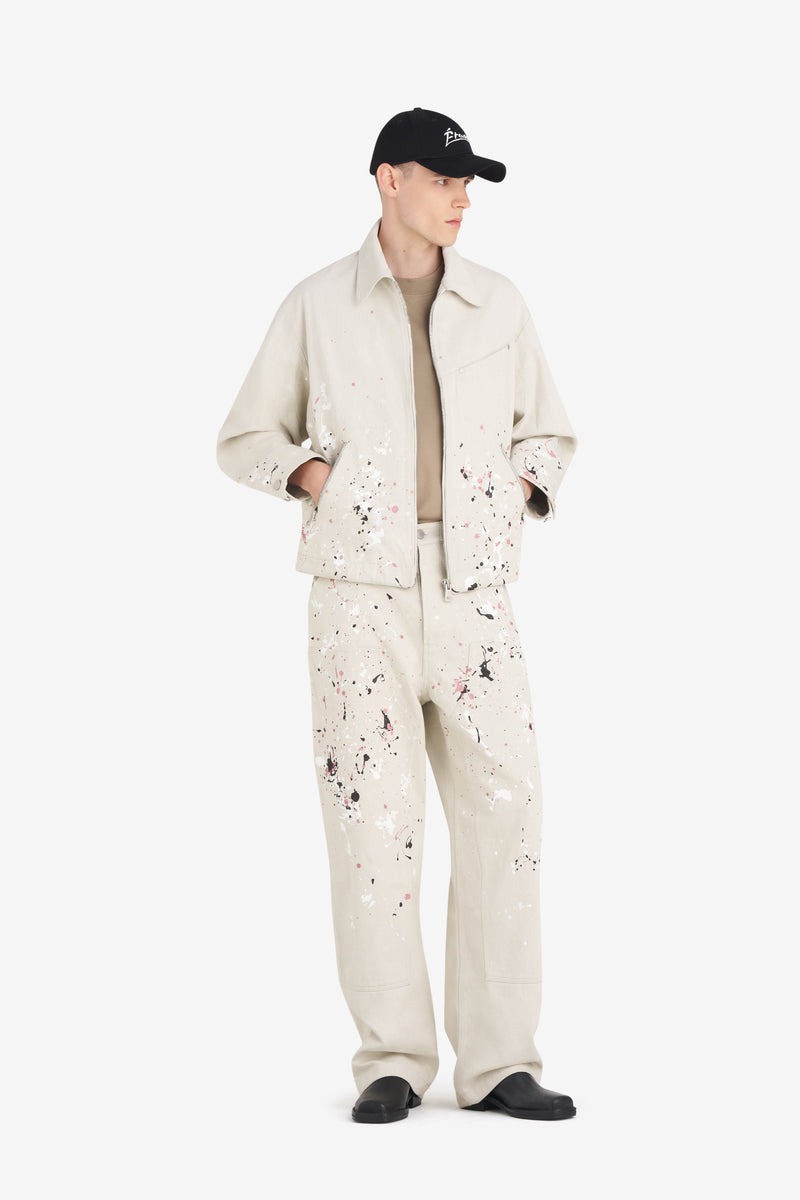 BOXY ZIPPED JACKET SPLASH ECRU 4 BOXY ZIPPED JACKET SPLASH ECRU 4
