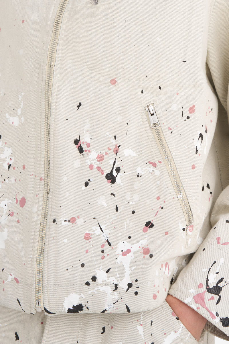BOXY ZIPPED JACKET SPLASH ECRU 6 BOXY ZIPPED JACKET SPLASH ECRU 6
