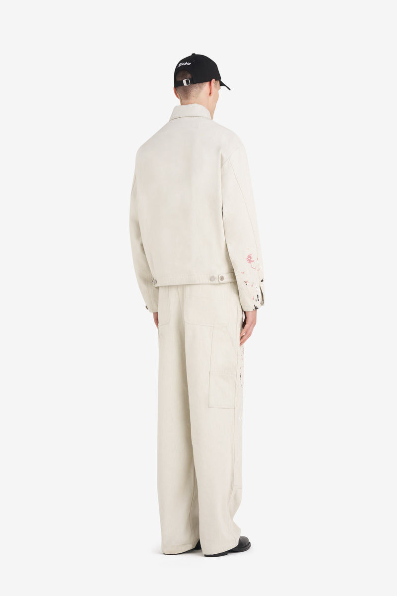 BOXY ZIPPED JACKET SPLASH ECRU 5 BOXY ZIPPED JACKET SPLASH ECRU 5