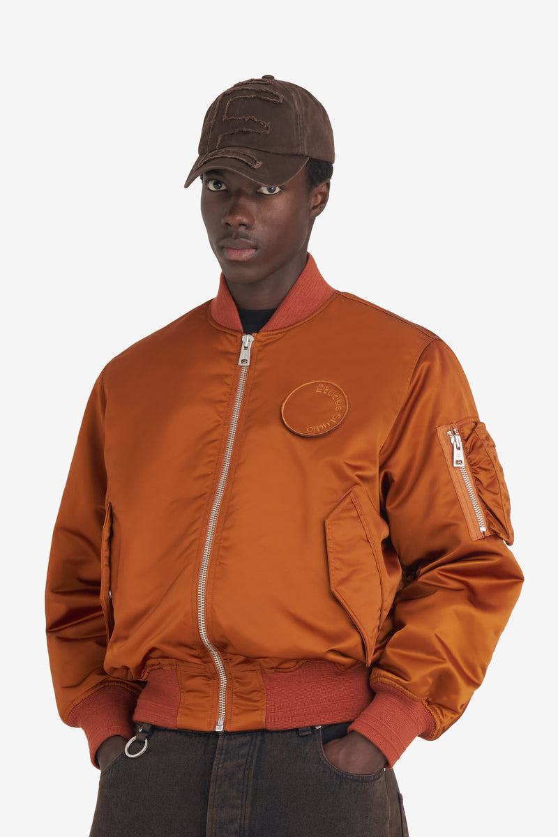 ETUDES STUDIO NYLON BOMBER JACKET CAMEL 2 ETUDES STUDIO NYLON BOMBER JACKET CAMEL 2