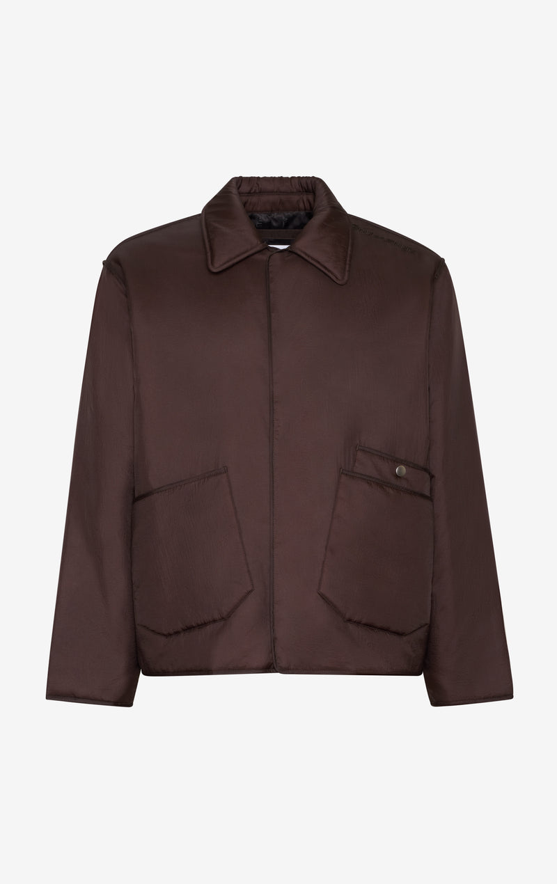 ETUDES STUDIO PADDED SNAP JACKET DARK BROWN 1 ETUDES STUDIO PADDED SNAP JACKET DARK BROWN 1