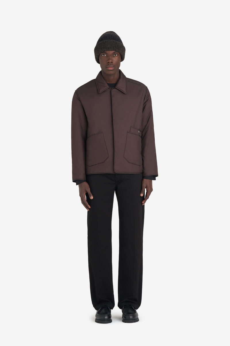 ETUDES STUDIO PADDED SNAP JACKET DARK BROWN 3 ETUDES STUDIO PADDED SNAP JACKET DARK BROWN 3
