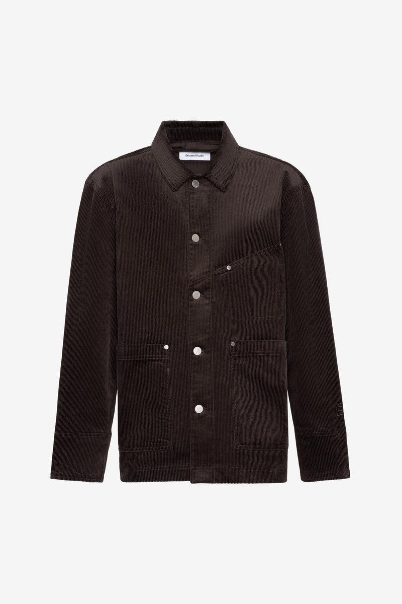 ETUDES STUDIO WORKER CORD JACKET DARK BROWN 1 ETUDES STUDIO WORKER CORD JACKET DARK BROWN 1