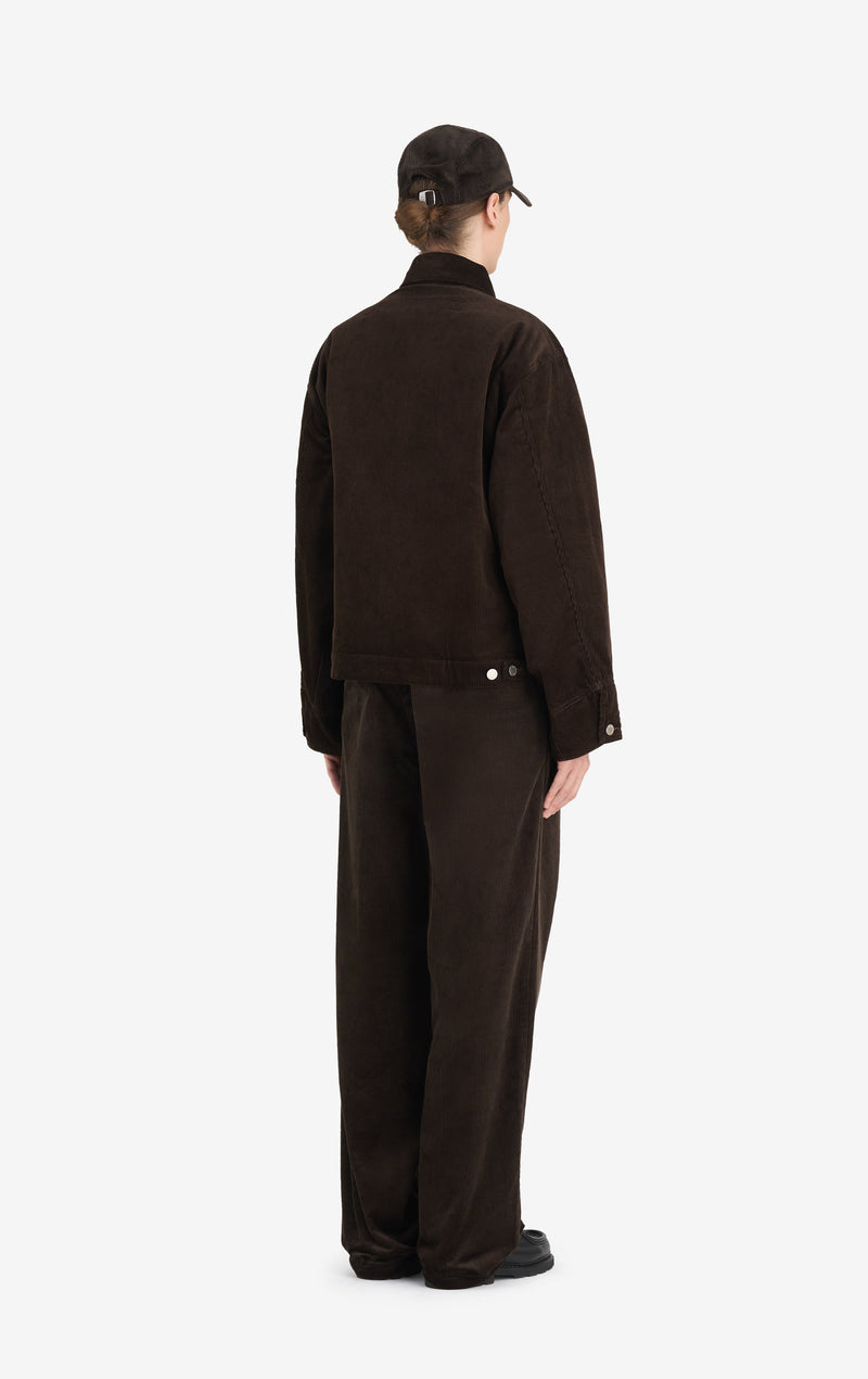 BOXY ZIPPED JACKET 42 / DK BROWN BOXY ZIPPED JACKET 42 / DK BROWN
