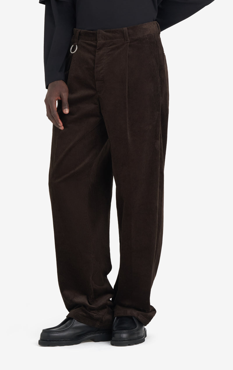 ETUDES STUDIO LOOSE CHINO PANT DARK BROWN 2 ETUDES STUDIO LOOSE CHINO PANT DARK BROWN 2