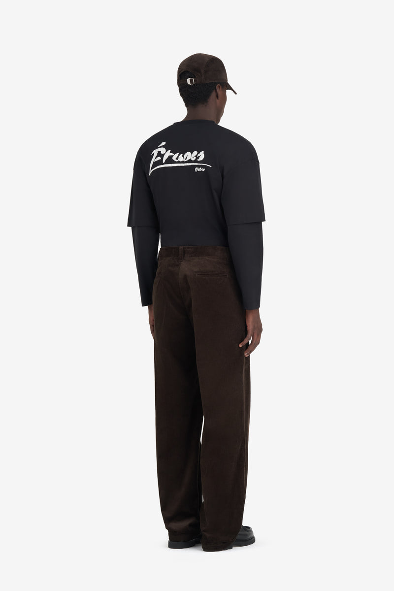ETUDES STUDIO LOOSE CHINO PANT DARK BROWN 4 ETUDES STUDIO LOOSE CHINO PANT DARK BROWN 4