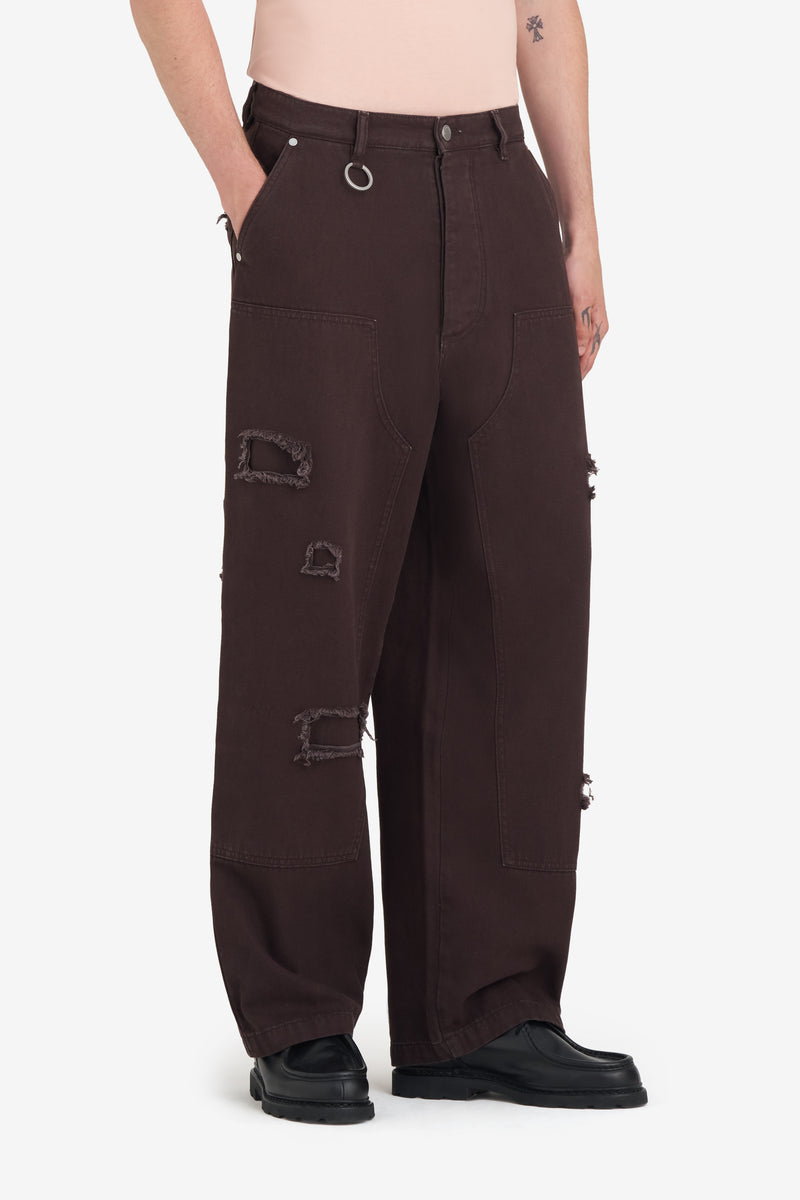 ETUDES STUDIO LOOSE CARPENTER PANT DARK BROWN 2 ETUDES STUDIO LOOSE CARPENTER PANT DARK BROWN 2