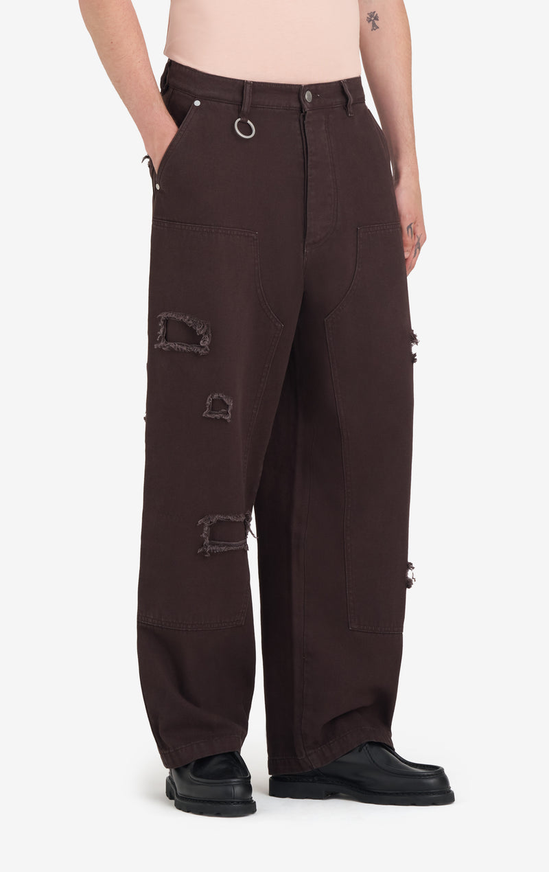 ETUDES STUDIO LOOSE CARPENTER PANT DARK BROWN 2 ETUDES STUDIO LOOSE CARPENTER PANT DARK BROWN 2