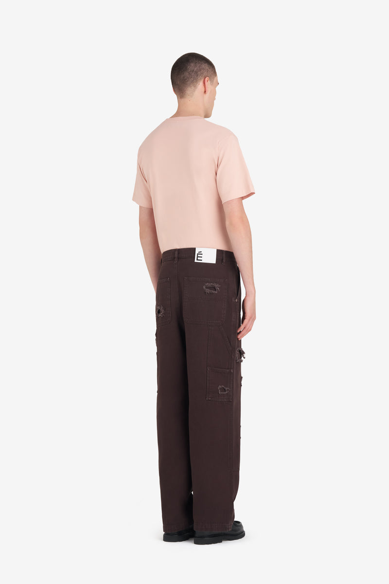 ETUDES STUDIO LOOSE CARPENTER PANT DARK BROWN 4 ETUDES STUDIO LOOSE CARPENTER PANT DARK BROWN 4