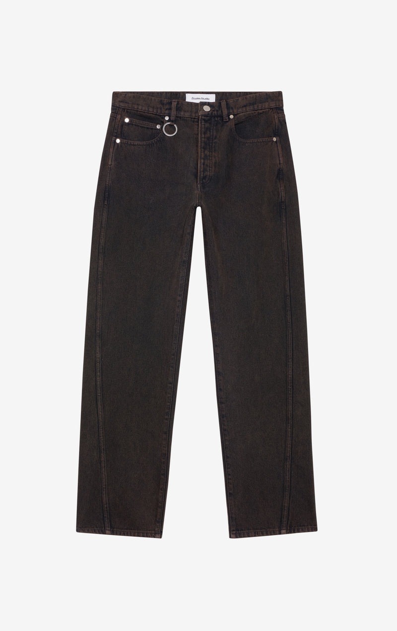 ETUDES STUDIO REGULAR JEANS TWIST DARK BROWN 1 ETUDES STUDIO REGULAR JEANS TWIST DARK BROWN 1