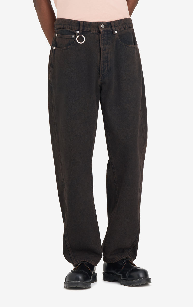 ETUDES STUDIO REGULAR JEANS TWIST DARK BROWN 2 ETUDES STUDIO REGULAR JEANS TWIST DARK BROWN 2