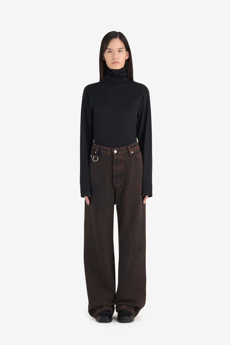 LOOSE JEANS PANT DK BROWN 5 LOOSE JEANS PANT DK BROWN 5