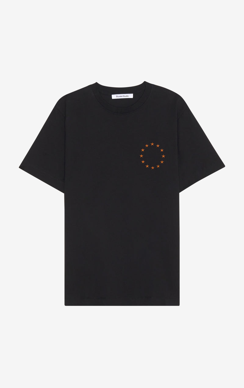 REGULAR T-SHIRT EUROPA XXS / BLACK REGULAR T-SHIRT EUROPA XXS / BLACK