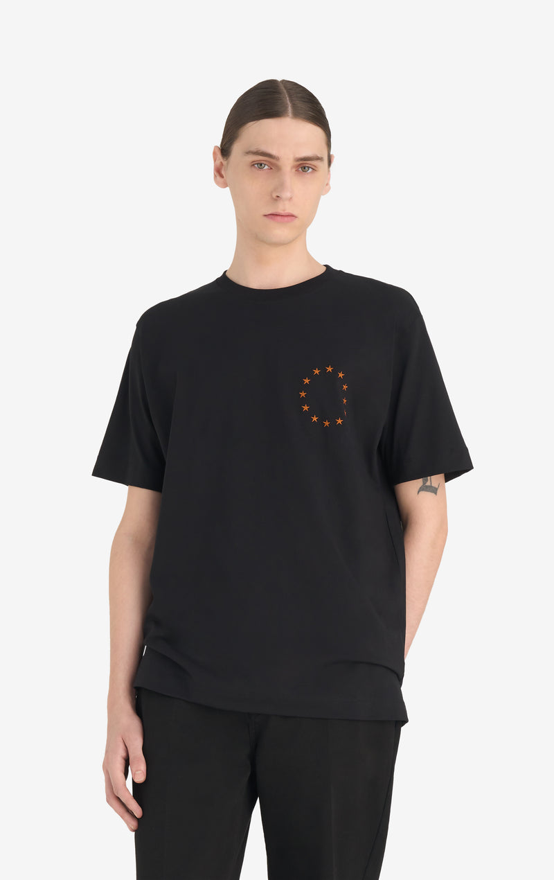 REGULAR T-SHIRT EUROPA XXS / BLACK REGULAR T-SHIRT EUROPA XXS / BLACK
