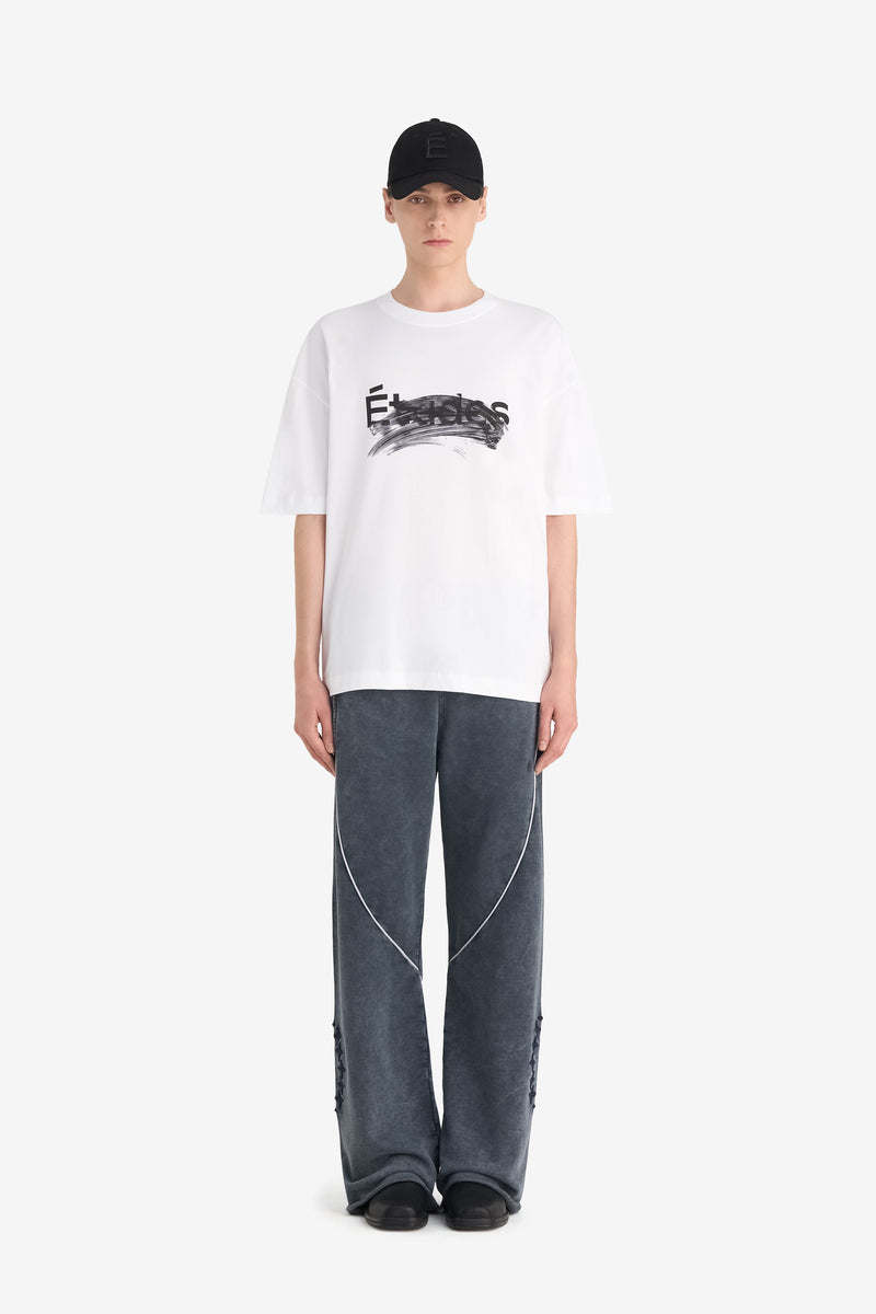 RELAX T-SHIRT SMUDGED LOGO WHITE 3 RELAX T-SHIRT SMUDGED LOGO WHITE 3