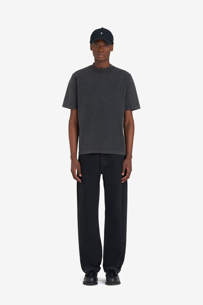 ETUDES STUDIO CLASSIC TEE SHIRT E FADED BLACK 5 ETUDES STUDIO CLASSIC TEE SHIRT E FADED BLACK 5
