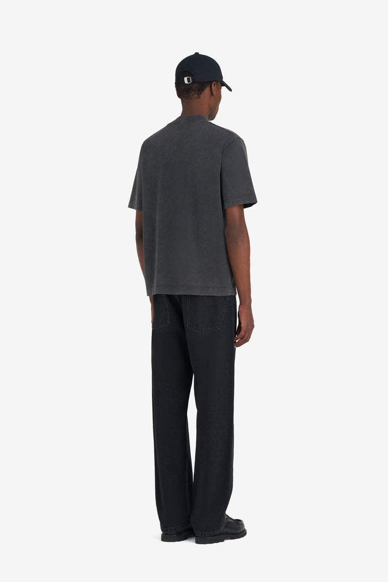 ETUDES STUDIO CLASSIC TEE SHIRT E FADED BLACK 4 ETUDES STUDIO CLASSIC TEE SHIRT E FADED BLACK 4