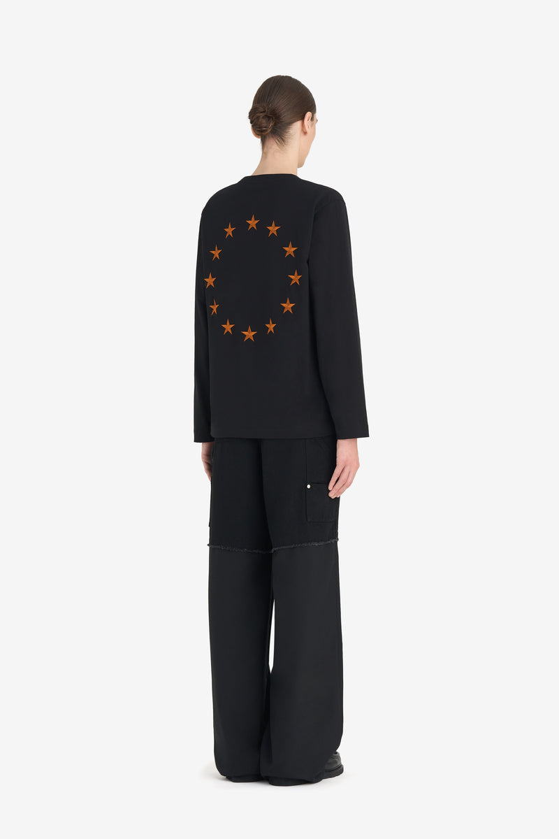REGULAR T-SHIRT LONG SHIRT EUROPA BLACK 4 REGULAR T-SHIRT LONG SHIRT EUROPA BLACK 4