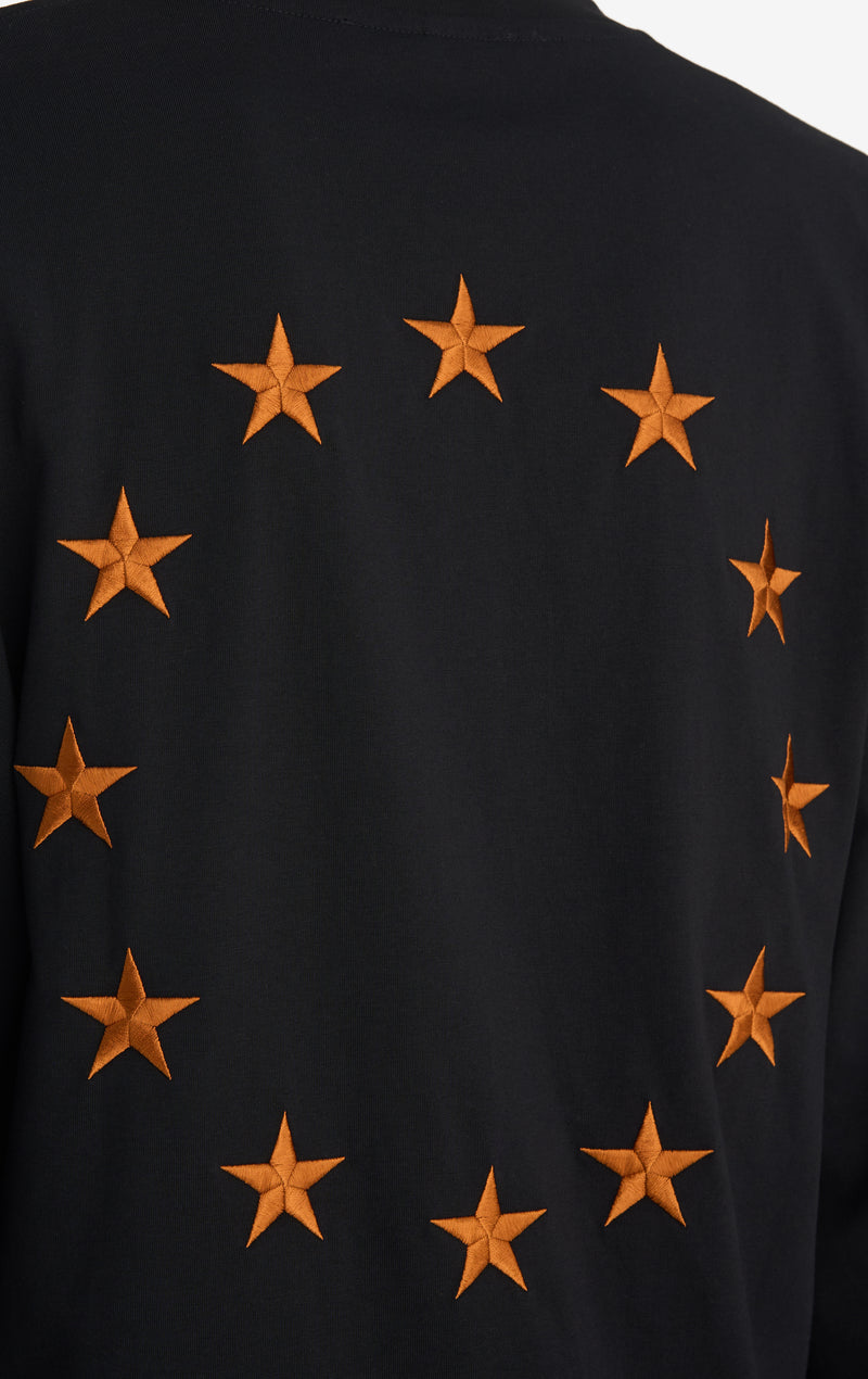 REGULAR T-SHIRT LONG SHIRT EUROPA XXS / BLACK REGULAR T-SHIRT LONG SHIRT EUROPA XXS / BLACK