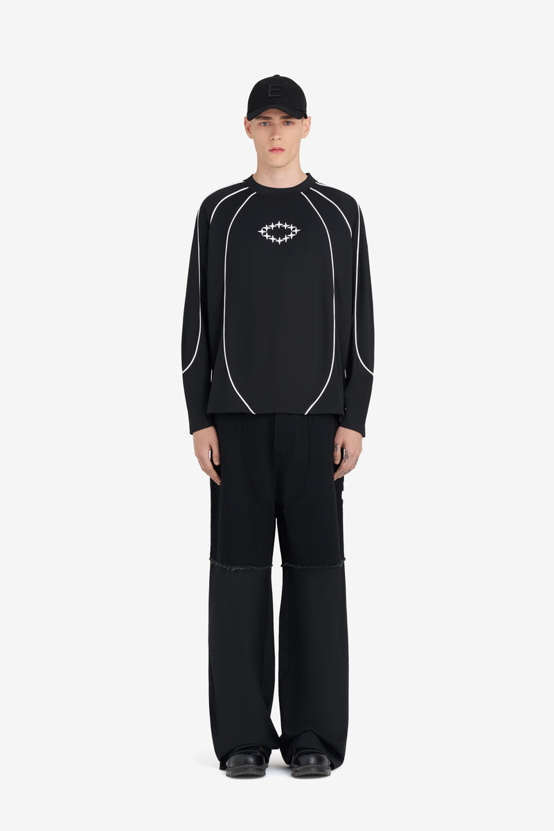 ETUDES STUDIO SOCCER LONG SLEEVE T-SHIRT PIQUE BLACK 3 ETUDES STUDIO SOCCER LONG SLEEVE T-SHIRT PIQUE BLACK 3