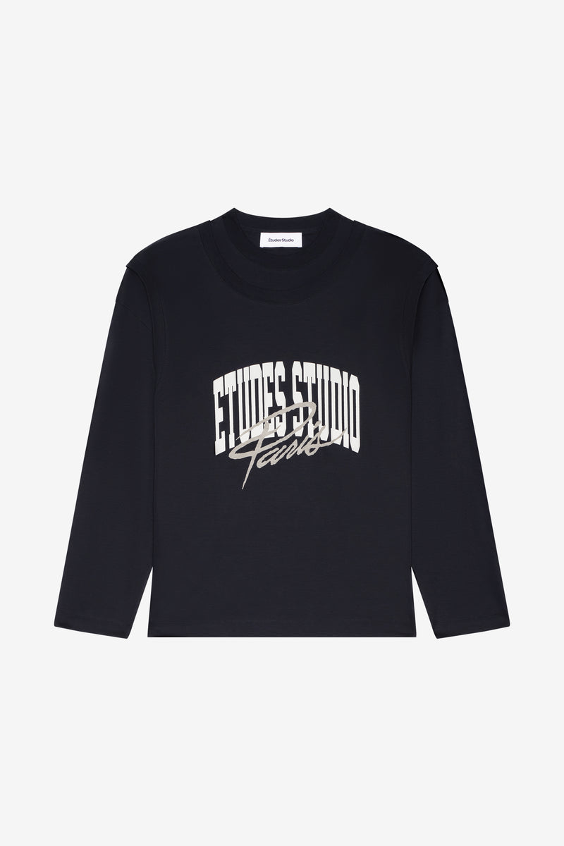 ETUDES STUDIO HYBRID T-SHIRT LONG SLEEVE UNIVERSITY BLACK 1 ETUDES STUDIO HYBRID T-SHIRT LONG SLEEVE UNIVERSITY BLACK 1
