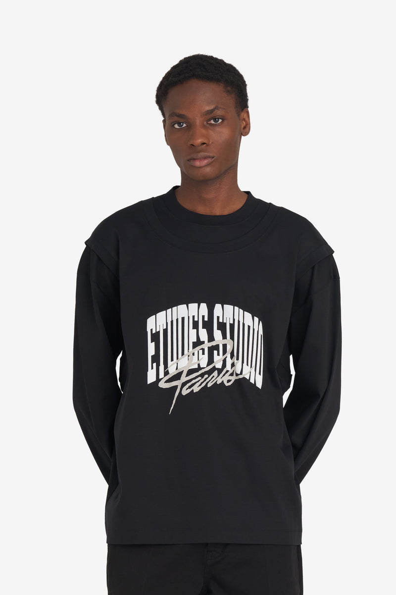 ETUDES STUDIO HYBRID T-SHIRT LONG SLEEVE UNIVERSITY BLACK 2 ETUDES STUDIO HYBRID T-SHIRT LONG SLEEVE UNIVERSITY BLACK 2