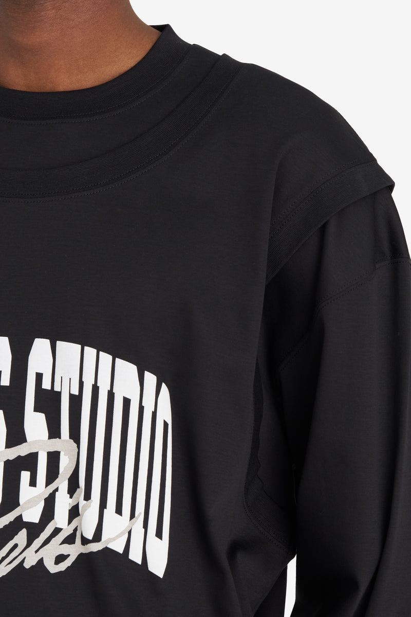 ETUDES STUDIO HYBRID T-SHIRT LONG SLEEVE UNIVERSITY BLACK 5 ETUDES STUDIO HYBRID T-SHIRT LONG SLEEVE UNIVERSITY BLACK 5