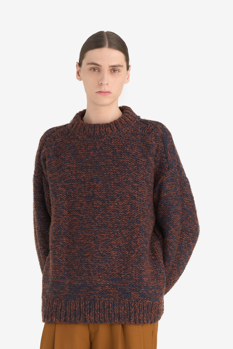 ROUND NECK MARLED RUST 2 ROUND NECK MARLED RUST 2