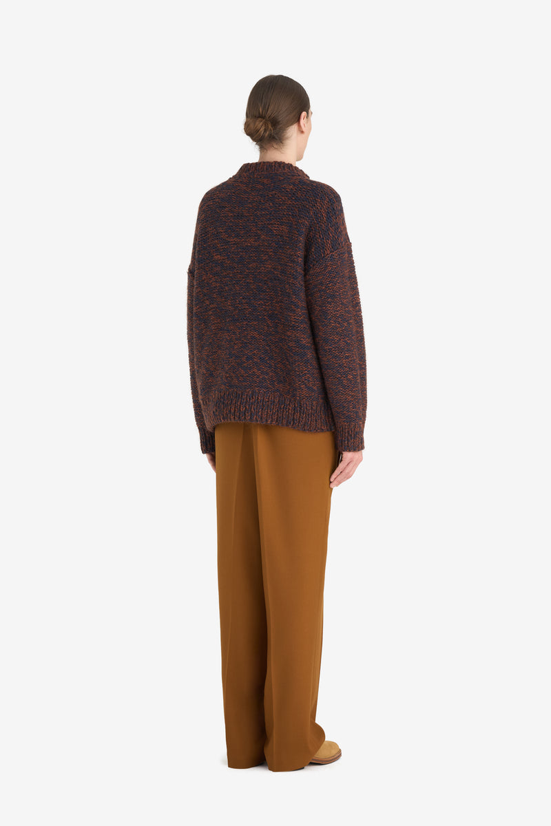 ROUND NECK MARLED RUST 4 ROUND NECK MARLED RUST 4