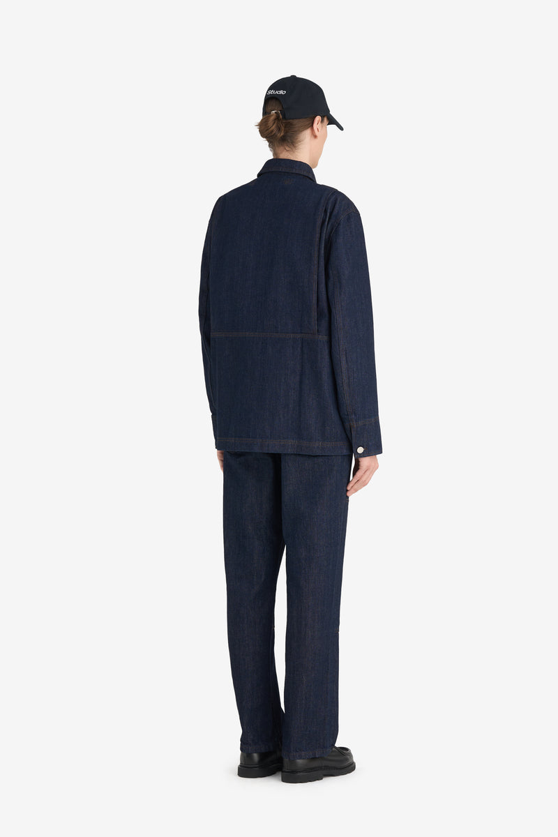 WORKER RAW DENIM JACKET INDIGO 5 WORKER RAW DENIM JACKET INDIGO 5