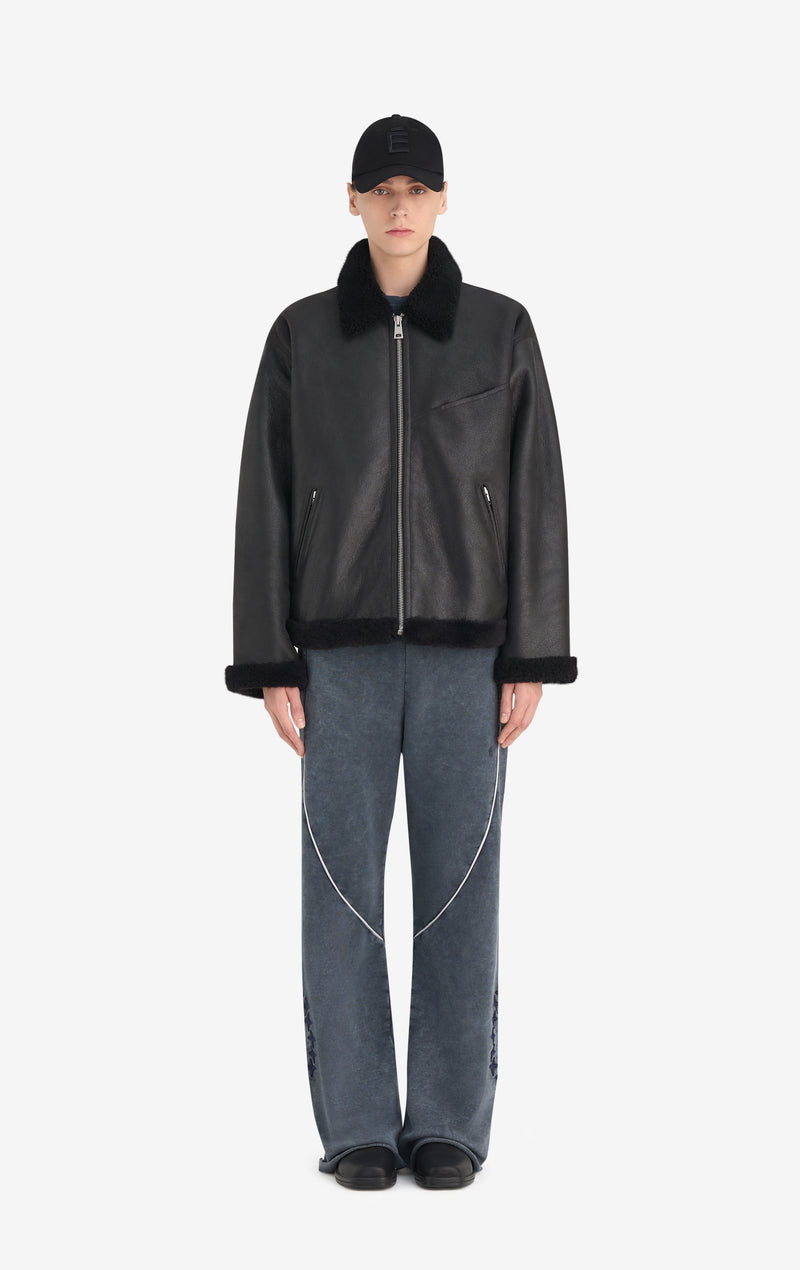 BOXY SHEARLING JACKET 42 / BLACK BOXY SHEARLING JACKET 42 / BLACK