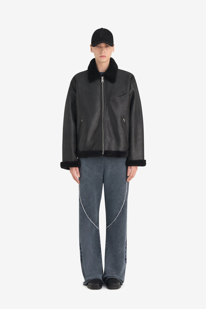 BOXY SHEARLING JACKET BLACK 4 BOXY SHEARLING JACKET BLACK 4