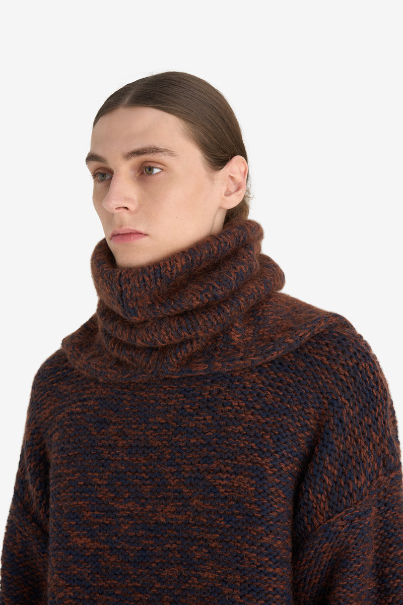 NECK WARMER MARLED RUST 4 NECK WARMER MARLED RUST 4