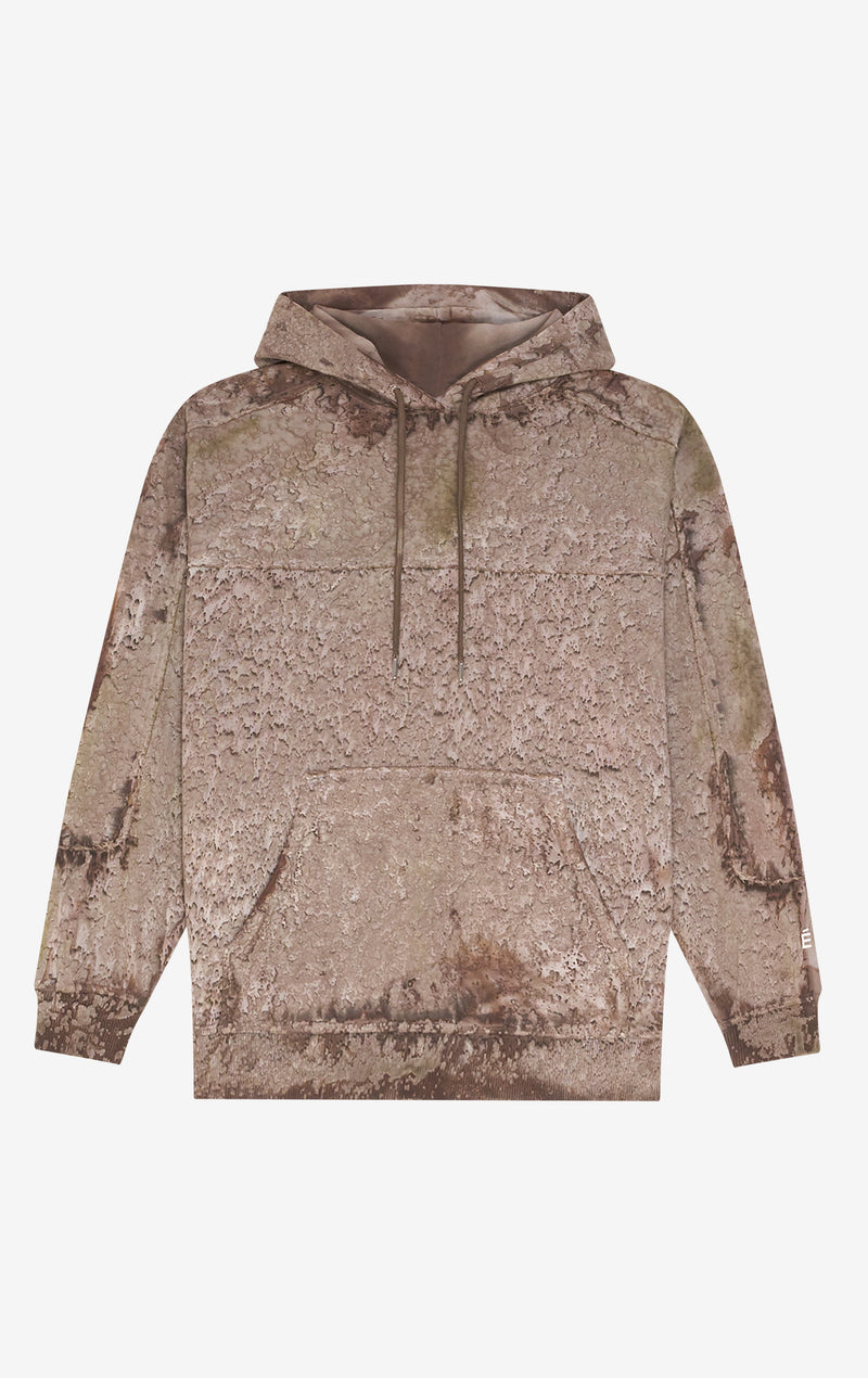 ETUDES STUDIO LOOSE RAW EDGES HOODIE BROWN 1