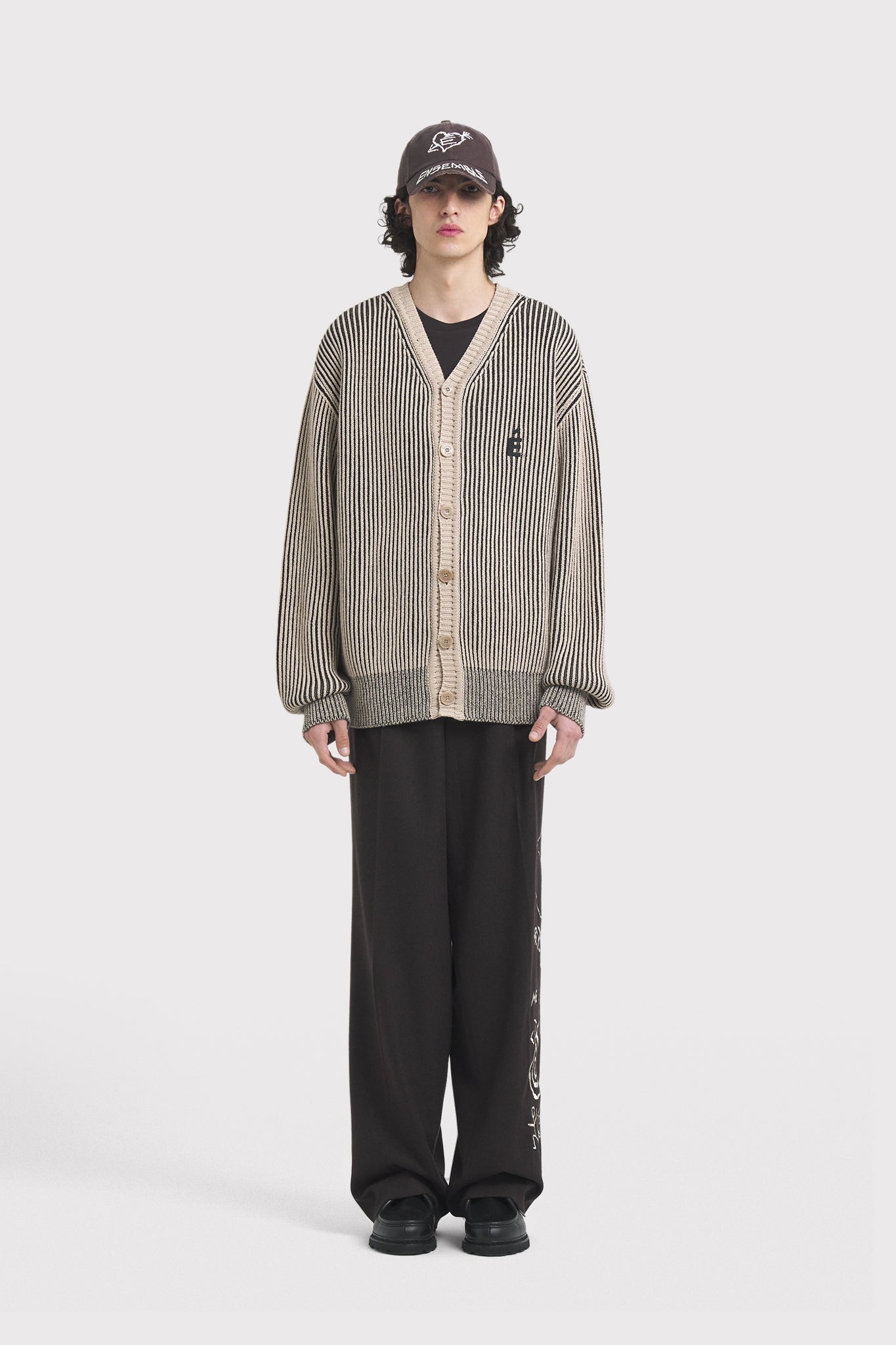ÉTUDES BORIS CARDIGAN PATCH BEIGE MIX KNITWEAR 1